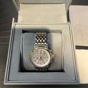 Michele Signature CSX-36 two-tone, date watch with gold and diamond accents